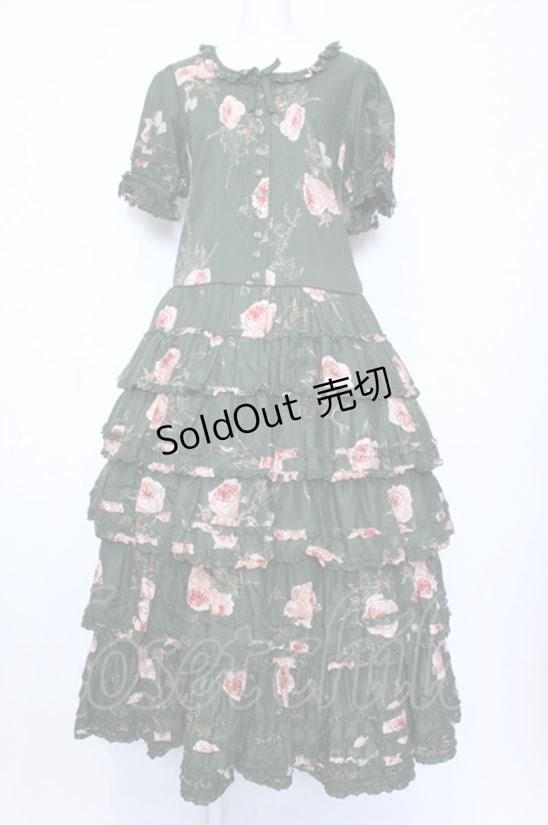 画像1: PINK HOUSE / ローズティアードワンピース  グリーン O-25-07-11-029-LO-OP-IG-ZS (1)