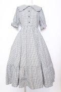 m petit by misako / ギンガムチェックワンピース M クロ O-25-07-11-030-LO-OP-OW-OS