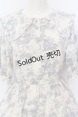 画像2: m petit by misako / トワルドジュイワンピース L ブルー O-25-07-11-031-LO-OP-OW-OS