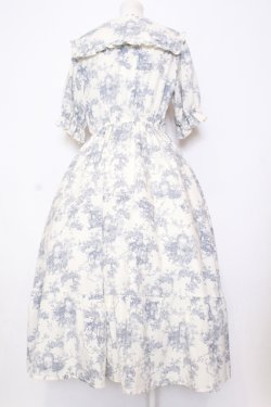 画像4: m petit by misako / トワルドジュイワンピース L ブルー O-25-07-11-031-LO-OP-OW-OS