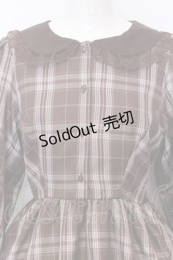 画像2: m petit by misako / マイメロチェックフレアワンピース L ピンク×ブラウン O-25-07-11-033-LO-OP-OW-OS