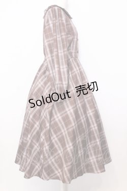 画像3: m petit by misako / マイメロチェックフレアワンピース L ピンク×ブラウン O-25-07-11-033-LO-OP-OW-OS