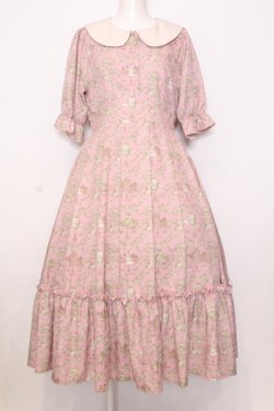 画像1: m petit by misako / NINA’Sコラボトワルドジュイワンピース M ピンク O-25-07-11-034-LO-OP-OW-OS