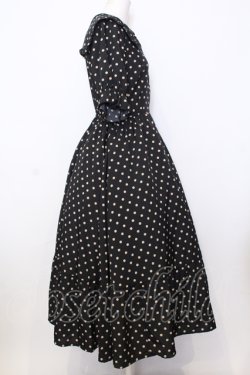 画像3: m petit by misako / 梨地水玉半袖ワンピース L クロ O-25-07-11-035-LO-OP-OW-OS