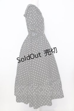 画像3: m petit by misako / 梨地水玉半袖ワンピース L クロ O-25-07-11-035-LO-OP-OW-OS