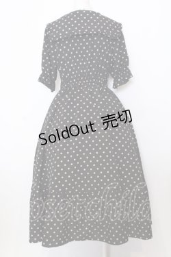 画像4: m petit by misako / 梨地水玉半袖ワンピース L クロ O-25-07-11-035-LO-OP-OW-OS