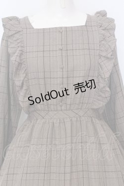 画像2: m petit by misako / チェック長袖ワンピース M ブラウン O-25-07-11-037-LO-OP-OW-OS