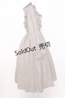 画像3: m petit by misako / チェック長袖ワンピース M ブラウン O-25-07-11-037-LO-OP-OW-OS