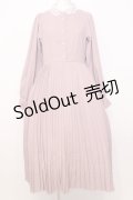 m petit by misako / レース襟プリーツワンピース M ピンク O-25-07-11-038-LO-OP-OW-OS