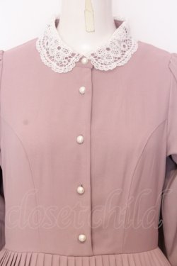 画像2: m petit by misako / レース襟プリーツワンピース M ピンク O-25-07-11-038-LO-OP-OW-OS