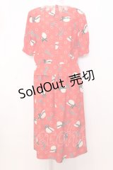 PINK HOUSE / 帽子と手袋柄セットアップ  アカ O-25-07-11-042-LO-BL-OW-OS