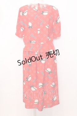 画像1: PINK HOUSE / 帽子と手袋柄セットアップ  アカ O-25-07-11-042-LO-BL-OW-OS