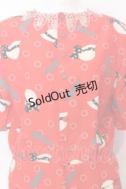 画像2: PINK HOUSE / 帽子と手袋柄セットアップ  アカ O-25-07-11-042-LO-BL-OW-OS