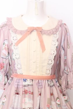画像2: axes femme kawaii / ティティ×ベアファミリーワンピース  ピンク O-25-07-11-044-AX-OP-IG-OS