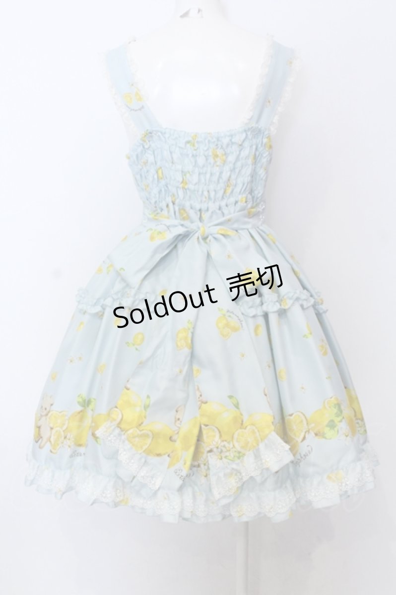 画像4: metamorphose / Dreaming heart　Lemon 前あきジャンパースカート（2016）  サックス O-25-07-11-045-ME-OP-IG-OS (4)