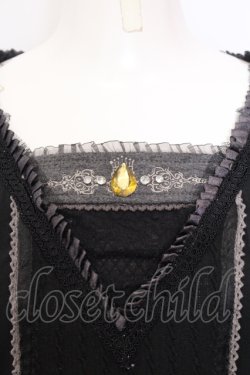 画像2: OZZ ANGELO / ストーン付き切り替えカットソー  ブラック O-25-07-11-001-OO-TO-IG-OS