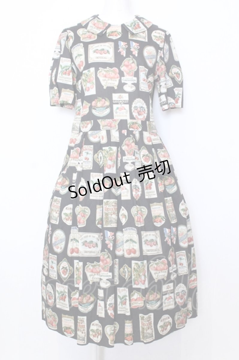 画像1: Jane Marple / Cherry labels Colette dress ドレス M クロ O-25-07-11-047-JM-OP-IG-OS (1)