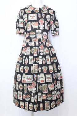 画像1: Jane Marple / Cherry labels Colette dress ドレス M クロ O-25-07-11-047-JM-OP-IG-OS
