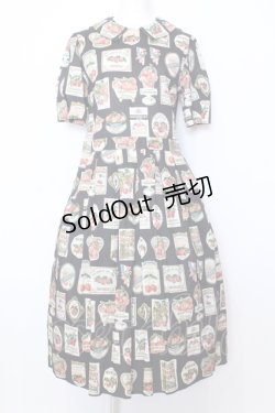 画像1: Jane Marple / Cherry labels Colette dress ドレス M クロ O-25-07-11-047-JM-OP-IG-OS