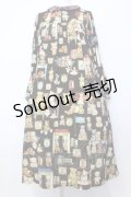 yukiemon / 子供部屋柄ワンピース M ブラウン O-25-07-11-048-LO-OP-IG-OS