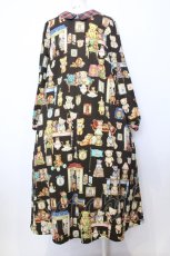 画像4: yukiemon / 子供部屋柄ワンピース M ブラウン O-25-07-11-048-LO-OP-IG-OS (4)