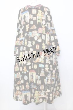 画像4: yukiemon / 子供部屋柄ワンピース M ブラウン O-25-07-11-048-LO-OP-IG-OS