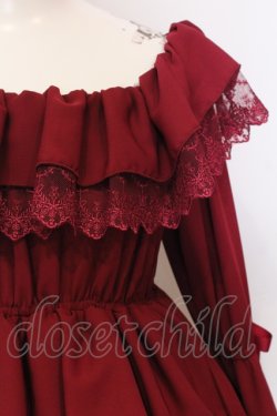 画像4: Vallee lys / Coquelicot dress ショート丈  ワイン O-25-07-11-049-GO-OP-IG-OS