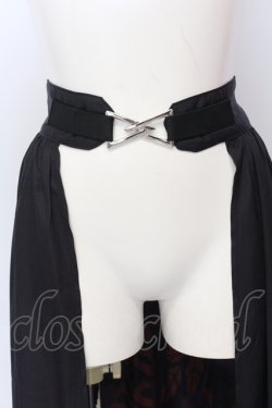 画像2: NieR Clothing / 内側和柄ユニセックスシアーロングスカート【CROW】REDver.  ブラック×レッド O-25-07-11-055-PU-SK-OW-OS