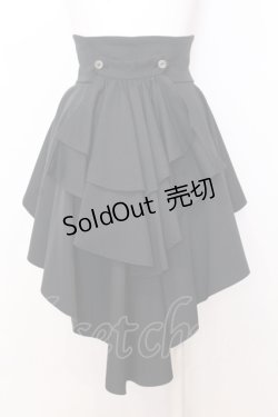 画像3: ATELIER BOZ / ヘクトルミニオーバースカート  ブラック O-25-07-11-058-EL-SK-OW-OS