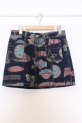 HYSTERIC GLAMOUR / グリッターラベルデニムスカート F インディゴ O-25-07-11-059-PU-SK-YM-OS