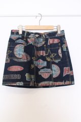 HYSTERIC GLAMOUR / グリッターラベルデニムスカート F インディゴ O-25-07-11-059-PU-SK-YM-OS