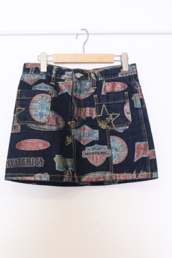 画像1: HYSTERIC GLAMOUR / グリッターラベルデニムスカート F インディゴ O-25-07-11-059-PU-SK-YM-OS