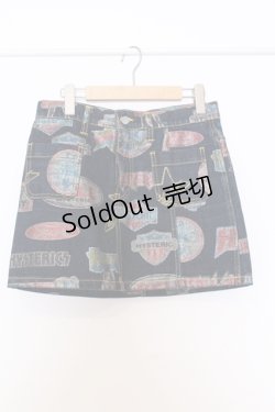 画像1: HYSTERIC GLAMOUR / グリッターラベルデニムスカート F インディゴ O-25-07-11-059-PU-SK-YM-ZT064