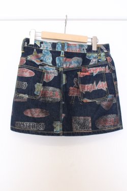 画像2: HYSTERIC GLAMOUR / グリッターラベルデニムスカート F インディゴ O-25-07-11-059-PU-SK-YM-OS