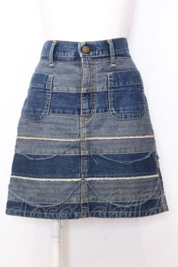 画像1: HYSTERIC GLAMOUR / ウミヘビデニムスカート S インディゴ O-25-07-11-060-PU-SK-YM-OS