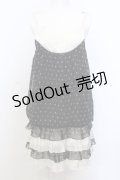 WORLD WIDE LOVE！(Rydia) / スカルドットティアードキャミワンピース  ホワイトｘブラック O-25-07-11-005-PU-OP-YM-OS