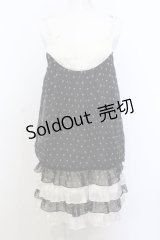 WORLD WIDE LOVE！(Rydia) / スカルドットティアードキャミワンピース  ホワイトｘブラック O-25-07-11-005-PU-OP-YM-OS