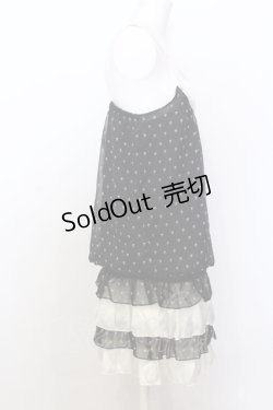 画像2: WORLD WIDE LOVE！(Rydia) / スカルドットティアードキャミワンピース  ホワイトｘブラック O-25-07-11-005-PU-OP-YM-OS