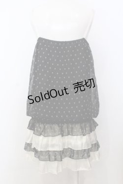 画像3: WORLD WIDE LOVE！(Rydia) / スカルドットティアードキャミワンピース  ホワイトｘブラック O-25-07-11-005-PU-OP-YM-OS
