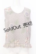WONDERFUL WORLD / 朝顔ノースリーブブラウス  パープル O-25-07-11-007-LO-BL-IG-ZI