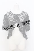 KANEKO ISAO / レース半袖ボレロ  クロ O-25-07-11-010-EL-TO-IG-OS