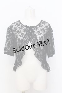 KANEKO ISAO / レース半袖ボレロ  クロ O-25-07-11-010-EL-TO-IG-OS