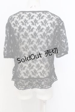 画像3: KANEKO ISAO / レース半袖ボレロ  クロ O-25-07-11-010-EL-TO-IG-OS
