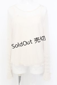 PINK HOUSE / チュールブラウス  アイボリー O-25-07-11-013-LO-BL-IG-OS