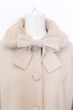 画像2: m petit by misako / AM*リボンコート L ベージュ O-25-07-11-019-LO-JA-OW-OS