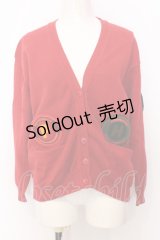 PINK HOUSE / ワッペン使いカーディガン  アカ O-25-07-11-020-LO-TO-OW-OS