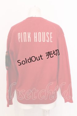 画像3: PINK HOUSE / ワッペン使いカーディガン  アカ O-25-07-11-020-LO-TO-OW-OS