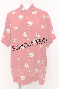 PINK HOUSE / 帽子柄ブラウス  アカ O-25-07-11-021-LO-BL-OW-OS