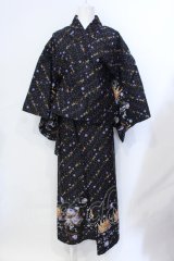 metamorphose / プリンセスクラウンブーケ浴衣セット  クロ O-25-07-12-001-ME-OP-IG-OS
