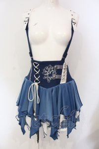 Ozz oneste / Fairy Tale Rose ショートパンツ  ブルー×ホワイト O-25-07-12-033-OO-PA-OW-OS
